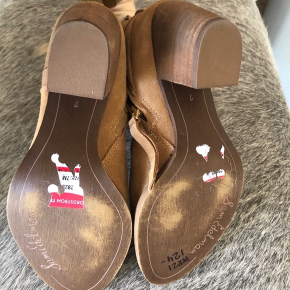 SAM EDELMAN caramel suede Ankle boot  zip up  SZ 7 - Picture 7 of 8